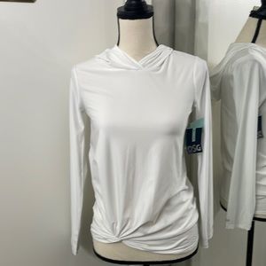 Moisture wicking long sleeve hoodie